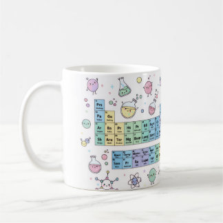 Kawaii Chemie Periodiek Systeem Mok | Lieve Wetens