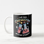 Kawaii Chemistry Teacher Cute Beaker & Test Tube Koffiemok (Links)