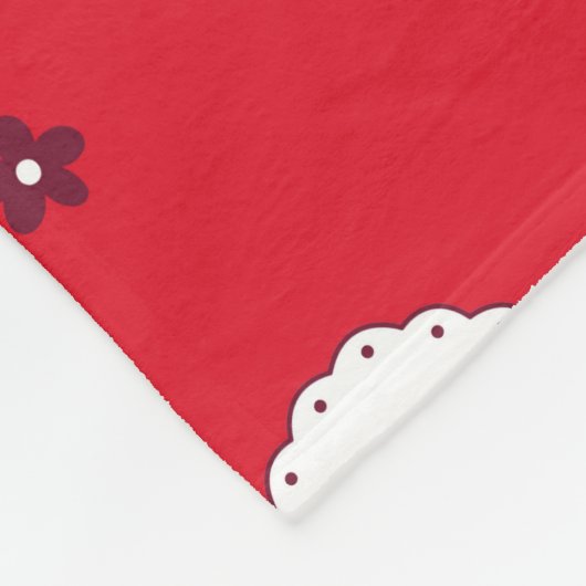 Kawaii Cherries and Bows Pattern Fleece Deken (Hoek)