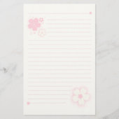 Kawaii Cherry Blossom Pink Sakura Stationery (Voorkant)