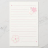 Kawaii Cherry Blossom Pink Sakura Stationery (Achterkant)