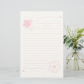 Kawaii Cherry Blossom Pink Sakura Stationery (Staand voorkant)
