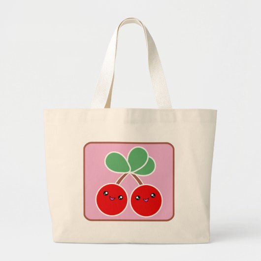 Kawaii Cherry Canvas tas (Voorkant)