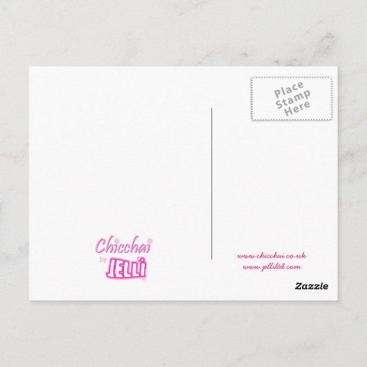 Kawaii Cherry Cupcake Briefkaart (Achterkant)