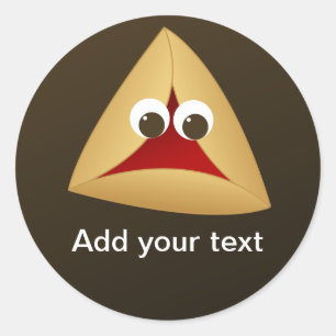 Kawaii Cherry Hamentashen Ronde Sticker