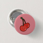 Kawaii Cherry Ronde Button 3,2 Cm (Voorkant /achterkant)