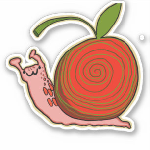 Kawaii Cherry Snail Sticker
