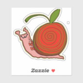 Kawaii Cherry Snail Sticker (Vel)