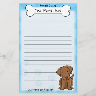 Kawaii Chesapeake Bay Retriever Stationery Briefpapier