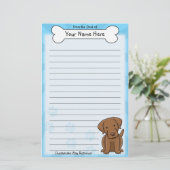 Kawaii Chesapeake Bay Retriever Stationery Briefpapier (Staand voorkant)