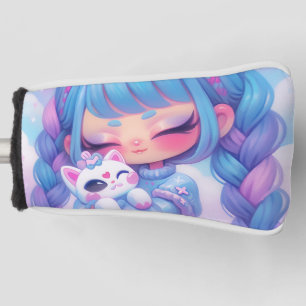 Kawaii Chibi Anime Meisje Gezellig Kat Knuffel Kun Golfheadcover