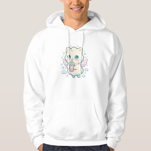 Kawaii Chibi Boba Kat Hoodie (Voorkant)