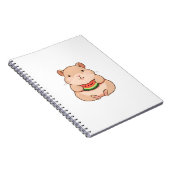 Kawaii Chibi Capybara Eet Schijf Watermeloen Notitieboek (Rechterzijde)