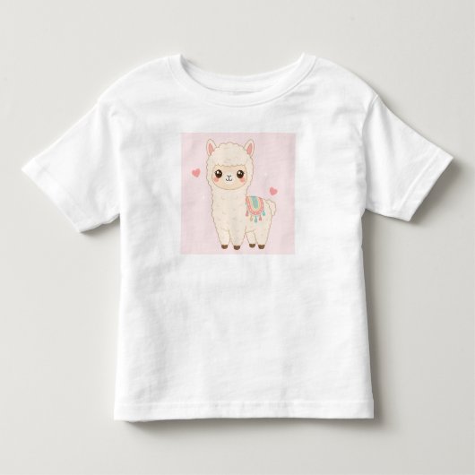 Kawaii Chibi Cute Alpaca Llama t-shirt (Voorkant)