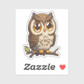Kawaii Chibi Cute Owl Sticker (Vel)