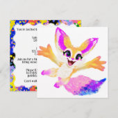 Kawaii Chibi-feestmasker Kaart (Voorkant / Achterkant)