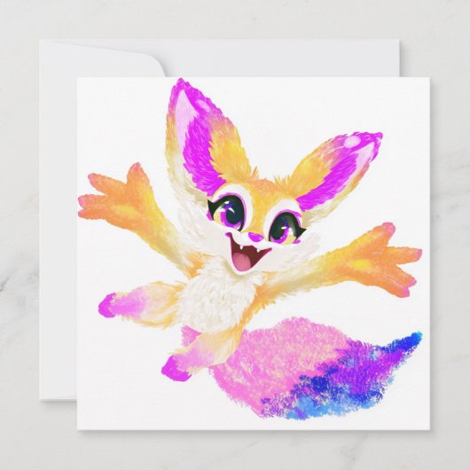 Kawaii Chibi-feestmasker Kaart (Voorkant)