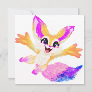 Kawaii Chibi-feestmasker Kaart