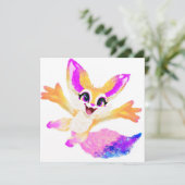 Kawaii Chibi-feestmaskotte Kaart (Staand voorkant)