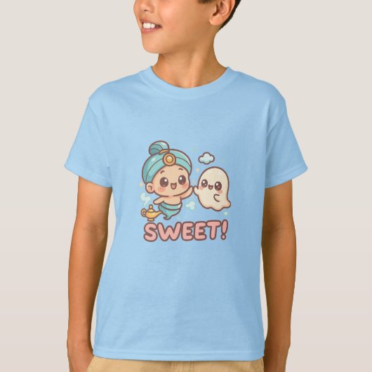 Kawaii Chibi Geest & Geest High-Five T-shirt (Voorkant)