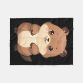 Kawaii Chibi Grond marmot - Panfurware Llc Fleece Deken (Voorkant (Horizontaal))
