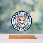 Kawaii Chibi Kat Kat Moeder Cadeau Idee - Kawaii C Acryl Bord (Neutraal)