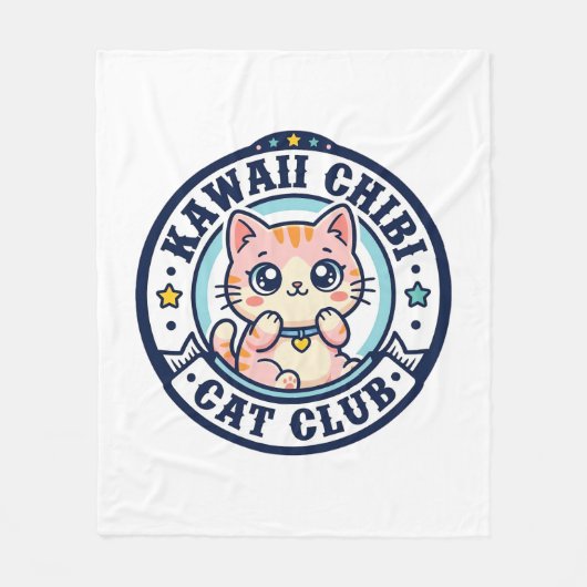 Kawaii Chibi Kat Kat Moeder Cadeau Idee - Kawaii C Fleece Deken (Voorkant)