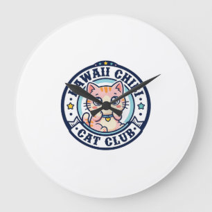 Kawaii Chibi Kat Kat Moeder Cadeau Idee - Kawaii C Grote Klok