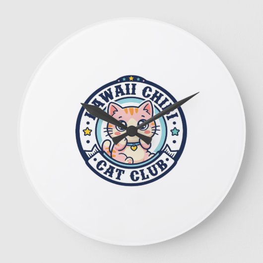 Kawaii Chibi Kat Kat Moeder Cadeau Idee - Kawaii C Grote Klok (Voorkant)
