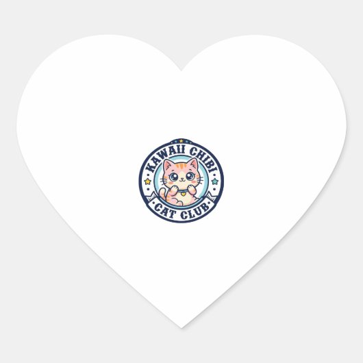 Kawaii Chibi Kat Kat Moeder Cadeau Idee - Kawaii C Hart Sticker (Voorkant)