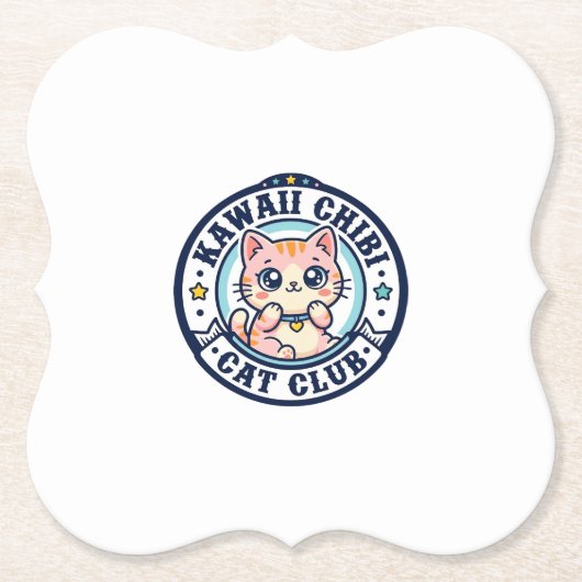 Kawaii Chibi Kat Kat Moeder Cadeau Idee - Kawaii C Kartonnen Onderzetters (Voorkant)