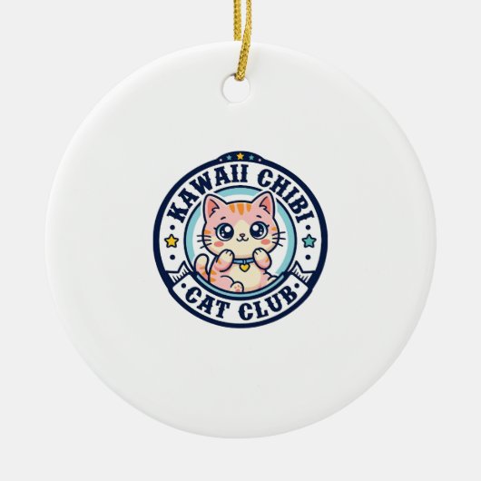 Kawaii Chibi Kat Kat Moeder Cadeau Idee - Kawaii C Keramisch Ornament (Voorkant)
