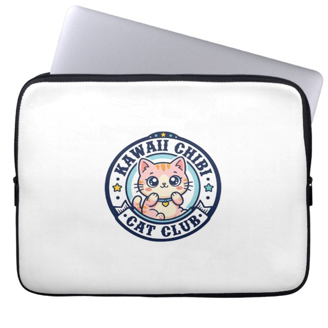Kawaii Chibi Kat Kat Moeder Cadeau Idee - Kawaii C Laptop Sleeve (Voorkant)