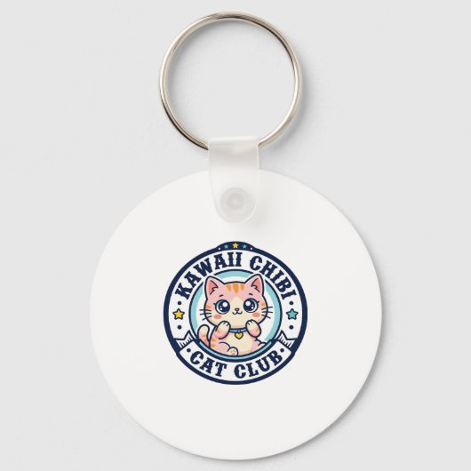 Kawaii Chibi Kat Kat Moeder Cadeau Idee - Kawaii C Sleutelhanger (Voorkant)