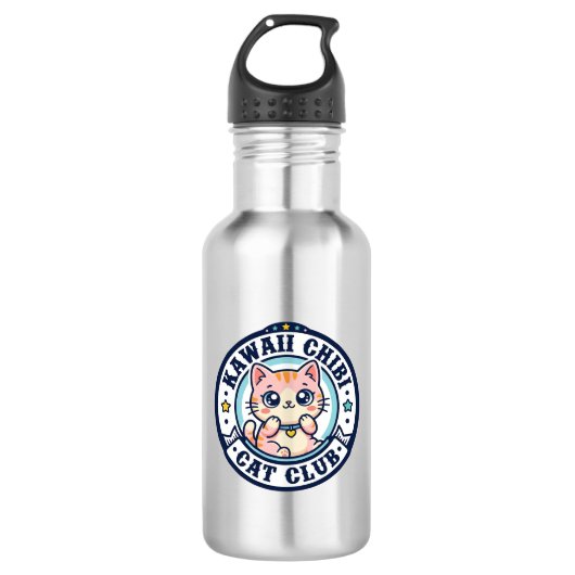 Kawaii Chibi Kat Kat Moeder Cadeau Idee - Kawaii C Waterfles (Voorkant)