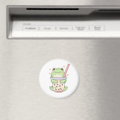 Kawaii Chibi Kikker Knuffelt Bubbeldrank Kop Magneet (Insitu (Vaatwasser))