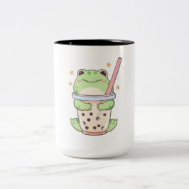 Kawaii Chibi Kikker Knuffelt Bubble Tea Kop