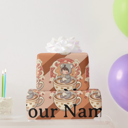 Kawaii Chibi Koala Adventure Gift Wrapping Paper Cadeaupapier (Feestgeschenken)