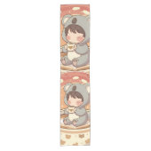 Kawaii Chibi Koala Adventure Table Runner Korte Tafelloper (Voorkant)