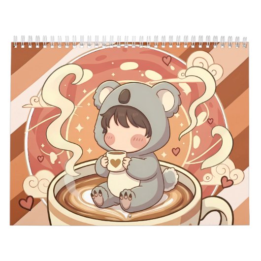 Kawaii Chibi Koala Adventure Yearly Desk Calendar Kalender (Hoes)