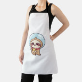 Kawaii Chibi Luiaard Astronaut – Schattige Ruimte  Schort (Insitu)