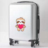 Kawaii Chibi Luiaard Knuffelt Hart � Schattig Aard Sticker (Koffer)