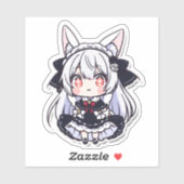 Kawaii Chibi Neko Gothic Lolita Anime Sticker (Vel)