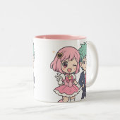 Kawaii Chibi Paar Anime Mok Schattigee Gift (Voorkant rechts)