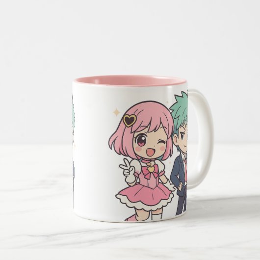 Kawaii Chibi Paar Anime Mok Schattigee Gift (Voorkant rechts)