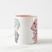 Kawaii Chibi Paar Anime Mok Schattigee Gift (Center)