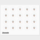 Kawaii Chibi Sloth Astronaut � Schattigee Ruimtesl Ronde Sticker (Vel)