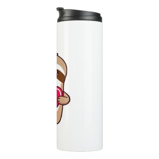 Kawaii Chibi Sloth Hugging Heart � Cute Adorable S Thermosbeker (Geroteerd rechts)