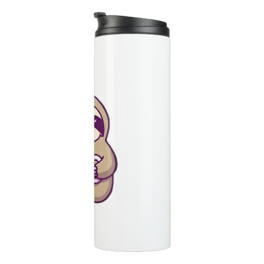 Kawaii Chibi Sloth with Coffee Mug � Cute Sleepy A Thermosbeker (Geroteerd rechts)