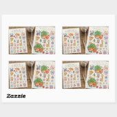 Kawaii chibi stickerpak vel rechthoekige sticker (Vel)